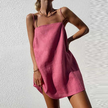 Damen Slipkleid – Satin-Optik – Verstellbare Träger – Eleganter Schnitt – Rosa
