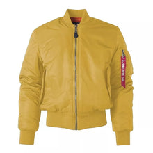 Azemar | Hochwertige Unisex Bomberjacke mit Reißverschluss – Gelb