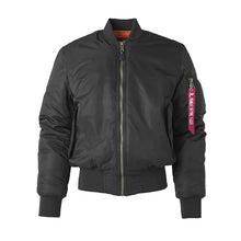 Azemar | Hochwertige Unisex Bomberjacke mit Reißverschluss – Schwarz