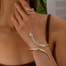 Zevella – Set Aus Armband Und Ring MIT Schlangenmotiv – Gold
