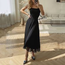 Sophia Ärmelloses Midikleid für Damen – Schwarz