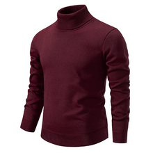 Rollkragenpullover Herren Elegant | Zeitloser Look – Bordeaux rot