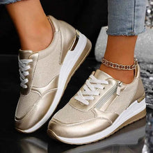 Sneaker Damen Plateau – Gold