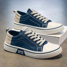 Sneaker Herren Retro Low Top mit Schnürung – Blau