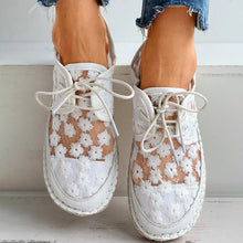 Gloria - Modische Orthopädische Luftige Schuhe Blumenmuster – Weiß