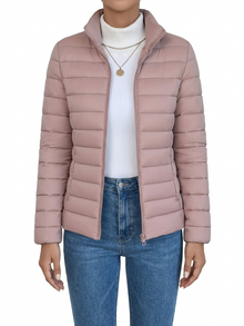 Loryta – Gesteppte Pufferjacke mit Stehkragen Und Reißverschluss – Rosa