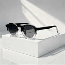 Sonnenbrille rund UV400 Retro Look – Weiß