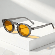 Sonnenbrille rund UV400 Retro Look – Grau