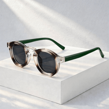 Sonnenbrille rund UV400 Retro Look – Grün