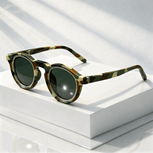 Sonnenbrille rund UV400 Retro Look – Armeegrün