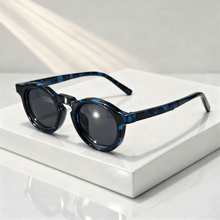 Sonnenbrille rund UV400 Retro Look – Schwarz
