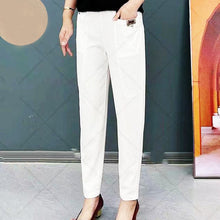 Ericka | Rostrote Leinenhose für Damen – Weiß