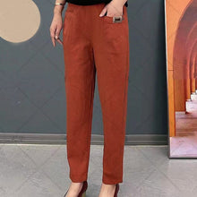 Ericka | Rostrote Leinenhose für Damen – Rot