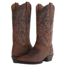 Emilia | Damen Schicke Cowboy-Stiefel mit stilvollen Details – Braun