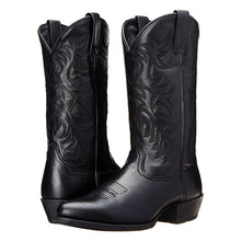 Emilia | Damen Schicke Cowboy-Stiefel mit stilvollen Details – Schwarz