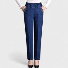 Lorena | Elastischer Bund Taschen Jeans – Dunkelblau