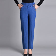Loretie – Jeans Mit Seitentaschen Und Elastischem Bund – Blau
