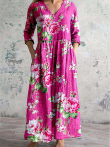 Rosaline - Bold Blossom Kleid – Pink (Fast ausverkauft)
