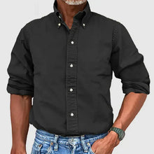 Herren Classic Langarmhemd – Schwarz
