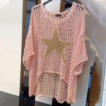 Jiah™ | Sternenhimmel Strick-Top – Pink