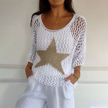 Jiah™ | Sternenhimmel Strick-Top – White (Almost sold out)