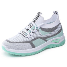 Xarae - leichte, gedämpfte Laufschuhe mit Schnürung – Grün