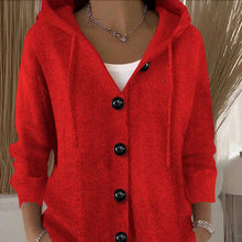 Kumari - Langärmelige Strickjacke Mit Knöpfen – Rot