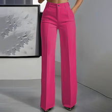 Britta | Damen Anzughose Hohe Taille Business Elegant – Rosenrot