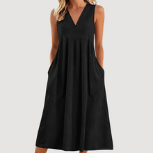 Milanie – Ärmelloses Midikleid – Schwarz