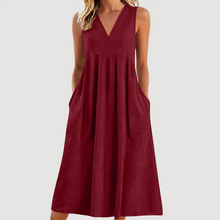 Milanie – Ärmelloses Midikleid – Rot