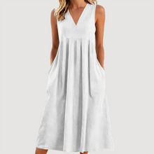 Milanie – Ärmelloses Midikleid – Weiß