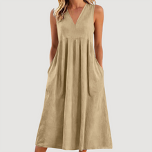 Milanie – Ärmelloses Midikleid – Khaki