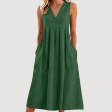 Milanie – Ärmelloses Midikleid – Grün