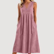 Milanie – Ärmelloses Midikleid – Hellrosa