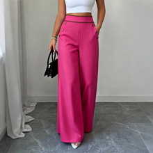 Selvie – Hose Mit Weitem Bein und Zierknöpfen – Rosarot