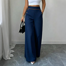 Selvie – Hose Mit Weitem Bein und Zierknöpfen – Blau