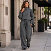 Phylles – Zweiteiliges Set mit Rollkragenpullover Und Hose Mit Weitem Bein – Grau