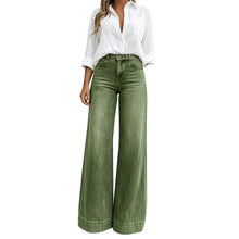 Kilola – Jeans MIT Weitem Bein Und Hoher Taille – Grün