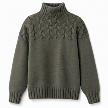Jimmima – Gestrickter Rollkragen Pullover – Grau