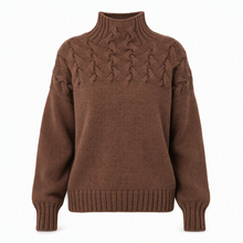 Jimmima – Gestrickter Rollkragen Pullover – Braun