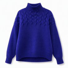 Jimmima – Gestrickter Rollkragen Pullover – Blau