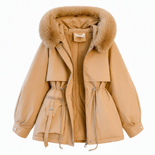 Wenqing – Winterjacke Mit Kapuze Aus Kunstfell – Khaki