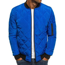 Steppjacke Herren Bomber mit Reißverschluss – Blau