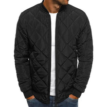 Steppjacke Herren Bomber mit Reißverschluss – Schwarz