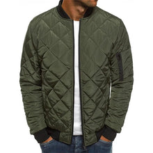 Steppjacke Herren Bomber mit Reißverschluss – Armeegrün