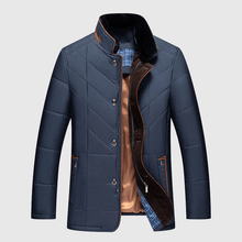 Steppjacke Stehkragen Herren Elegant – Dunkelblau