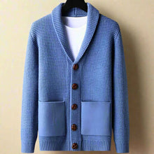 Strickjacke Mit Knöpfen Herren – Blau