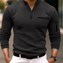 Luxe Herrensweater mit Reißverschluss - Davy – Schwarz