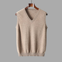 Thorben | Herren V-Ausschnitt Pullunder – Beige
