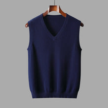 Thorben | Herren V-Ausschnitt Pullunder – Marineblau